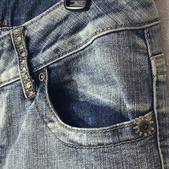 JouJou - Sz 9 / 10 - wide leg - shimmer sparkle embroidery Jeans - see video - Picture 8 of 10